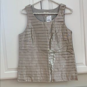 NWT J CREW metallic tank top size 4